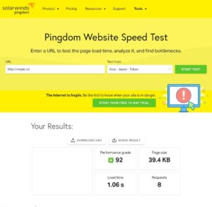 Pingdom Speed Test Results India Hostinger Shared Web Hosting Premium Plan